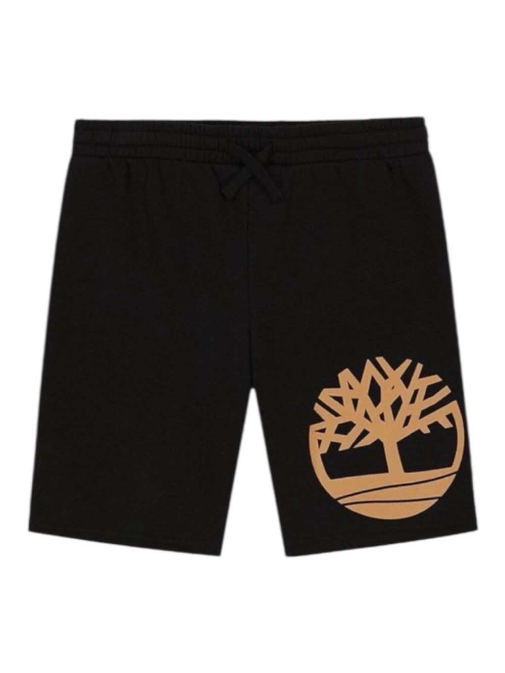 Timberland Boy’s Black Drawstring Shorts with Tan Logo